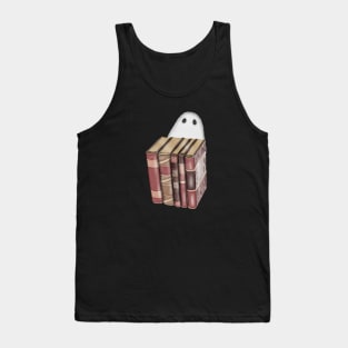 Cute Ghost and Books Tank Top